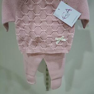 Conjunto lana rosa bebé 372655
