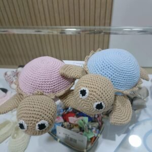 Tortuga sonajero amigurumi