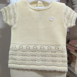 conjunto hilo 9850 amarillo y camel