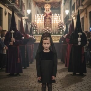 Traje de mantilla completo